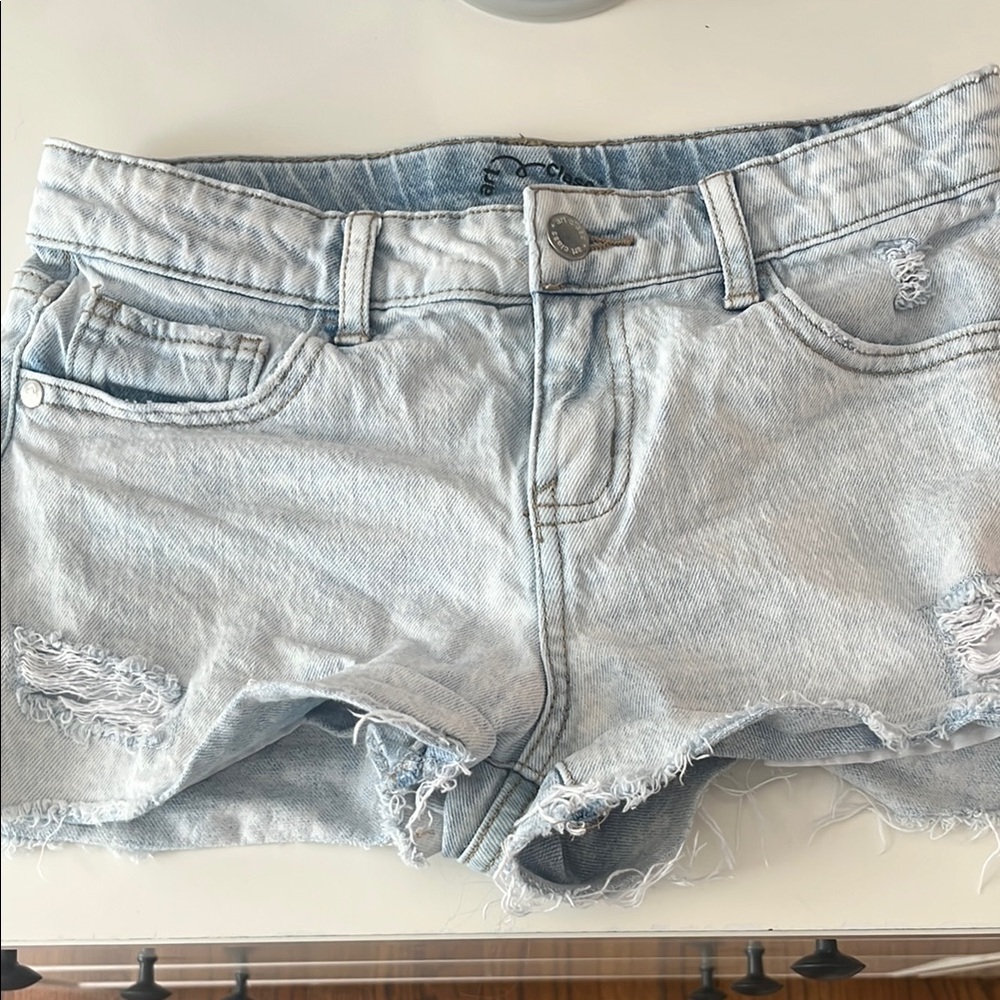 Light Blue Denim Shorts